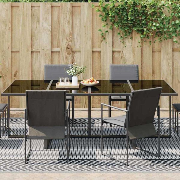 vidaXL Χαλί εξωτερικού χώρου ARAKIL Μαύρο και γκρι 250 x 500 cm PP