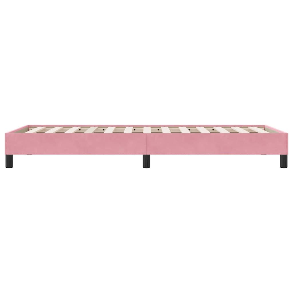 vidaXL Πλαίσιο κρεβατιού χωρίς στρώμα Ροζ 80x220 cm Βελούδινο