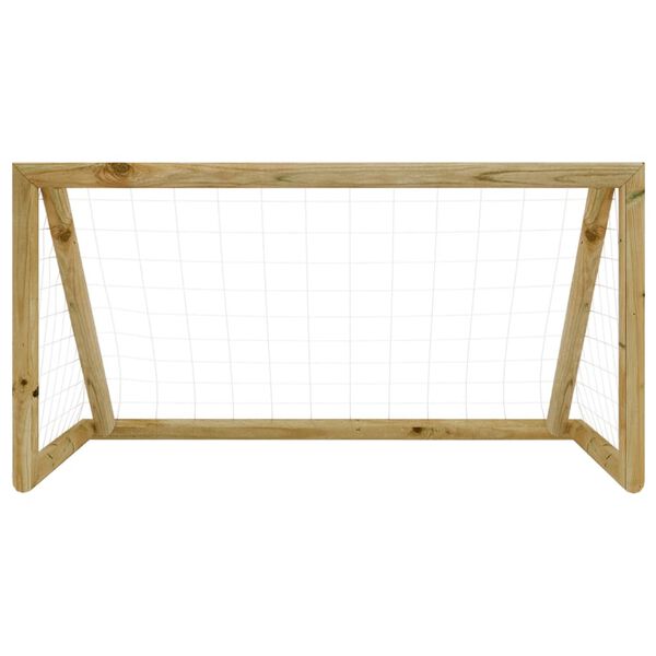 vidaXL Τέρμα Ποδοσφαίρου με Δίχτυ 160x80x100 εκ. Εμποτισμ. Ξύλο Πεύκου