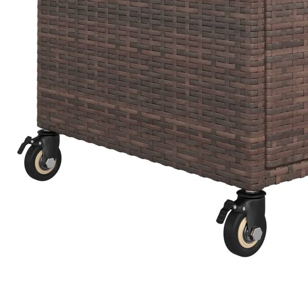vidaXL Τρόλεϊ Μεταφοράς με Συρτάρι Καφέ 100x45x97 εκ. Συνθετικό Ρατάν