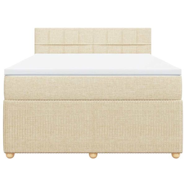 vidaXL &Kappa;&rho;&epsilon;&beta;ά&tau;&iota; Boxspring &mu;&epsilon; &Sigma;&tau;&rho;ώ&mu;&alpha; &Kappa;&rho;&epsilon;&mu; 160x200 &epsilon;&kappa;. &Upsilon;&phi;&alpha;&sigma;&mu;ά&tau;&iota;&nu;&omicron;