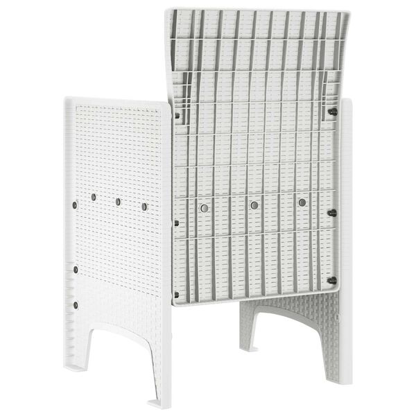 vidaXL Καρέκλες Κήπου 2 pcs Λευκό 53 x 49 x 85 εκ. Πλαστικό