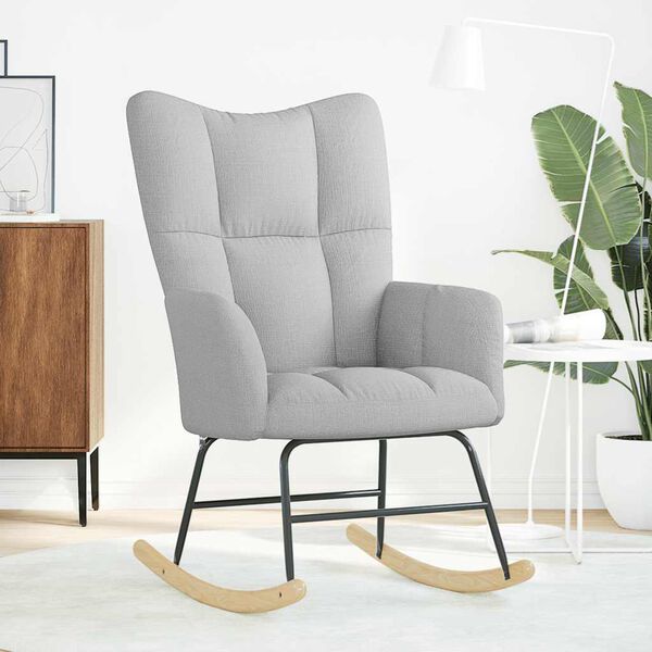 vidaXL Κουνιστή καρέκλα Cloud Grey Fabric