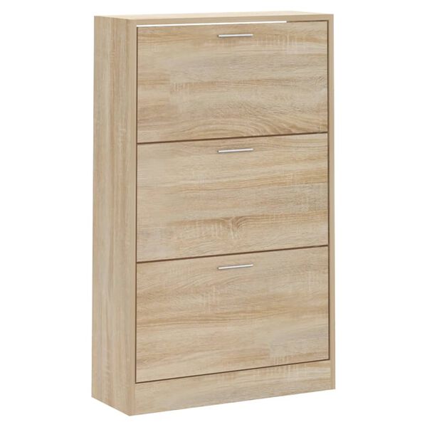 vidaXL Παπουτσοθήκη Sonoma Δρυς 63x24x103 εκ. από Επεξεργασμένο Ξύλο