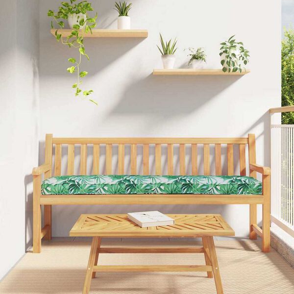 vidaXL Μαξιλάρι παλέτας Μοτίβο φύλλων 200 x 40 x 8 εκ. Ύφασμα Oxford