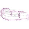 vidaXL Οθωμανικό κρεβάτι με στρώματα & LEDs Σκούρο μπλε Βελούδο