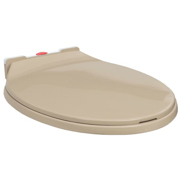 vidaXL Κάλυμμα Λεκάνης με Soft Close &amp; Quick Release Οβάλ Μπεζ