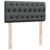 vidaXL Κρεβάτι Boxspring με Στρώμα Σκούρο Γκρι 100x200 εκ. Υφασμάτινο