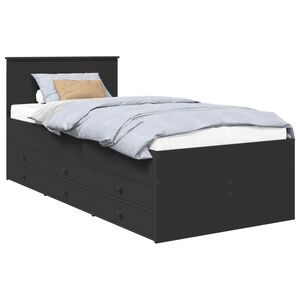 vidaXL &Kappa;&alpha;&nu;&alpha;&pi;έ&sigmaf; &Kappa;&rho;&epsilon;&beta;ά&tau;&iota; &mu;&epsilon; &sigma;&upsilon;&rho;&tau;ά&rho;&iota; &Mu;&alpha;ύ&rho;&omicron; 75 x 190 cm &Epsilon;&pi;&epsilon;&xi;&epsilon;&rho;&gamma;&alpha;&sigma;&mu;έ&nu;&omicron; &Xi;ύ&lambda;&omicron;