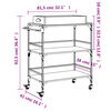 vidaXL Τρόλεϊ Κουζίνας Sonoma Γκρι 81,5x41x92,5 εκ. Επεξεργασμένο Ξύλο