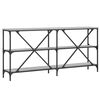 vidaXL Τραπέζι Κονσόλα Γκρι Sonoma 160x30x75 εκ. Επεξ. Ξύλο/Σίδηρος