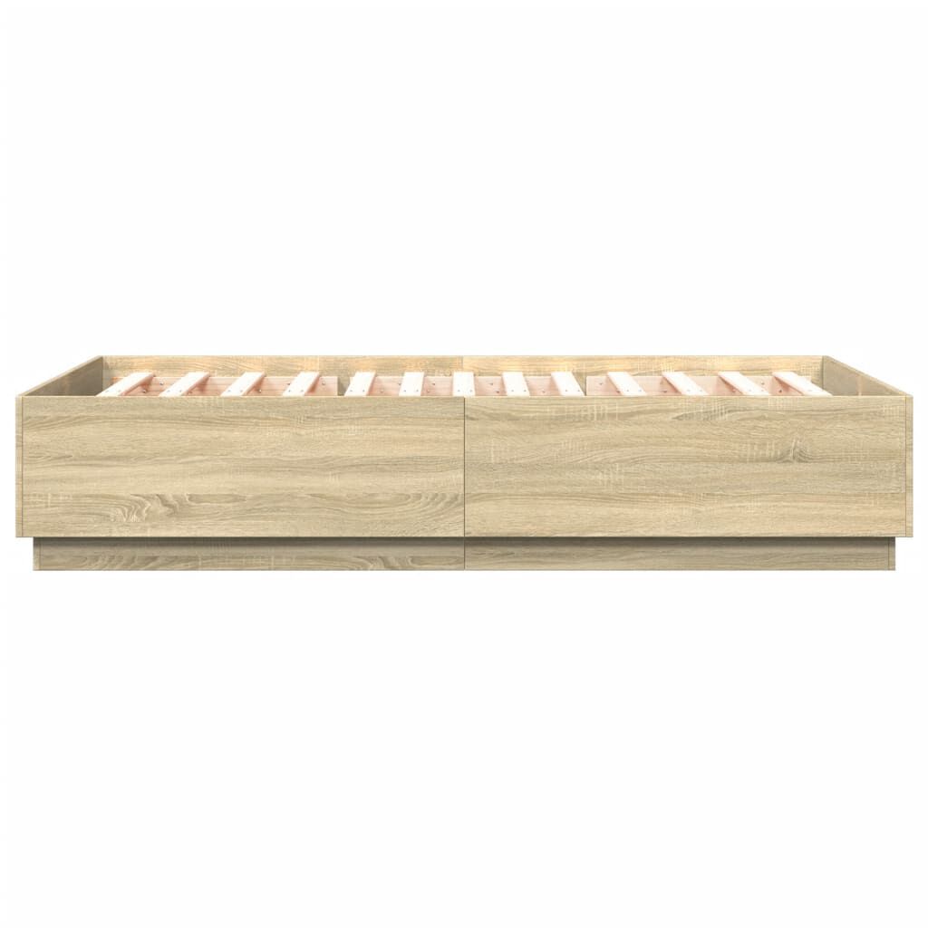 vidaXL Πλαίσιο Κρεβατιού Sonoma Δρυς 120x200 εκ. Επεξεργασμένο Ξύλο