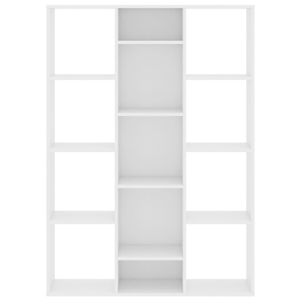 vidaXL Διαχωριστικό/Βιβλιοθήκη Λευκό 100x24x140 εκ. από Επεξ. Ξύλο
