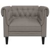 vidaXL Πολυθρόνα Chesterfield Taupe Υφασμάτινη