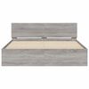 vidaXL Πλαίσιο Κρεβατιού με Κεφαλάρι/LED Γκρι Sonoma 150x200 εκ.