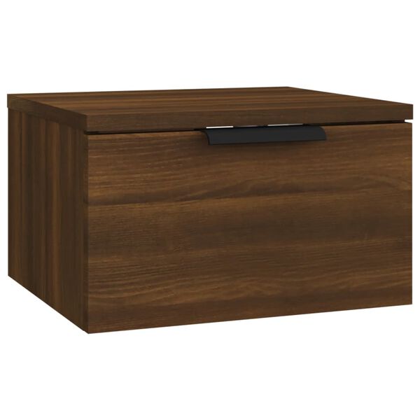 vidaXL Κομοδίνα Επιτοίχια 2 τεμ. Καφέ Δρυς 34 x 30 x 20 εκ.