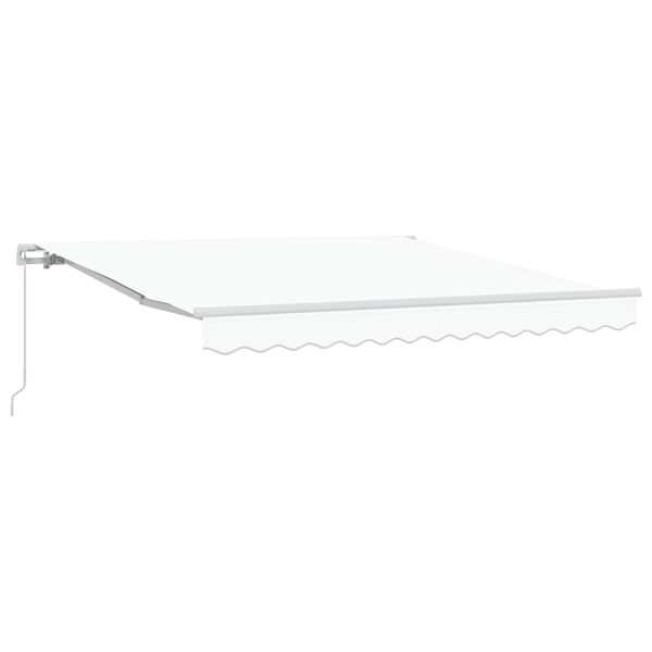vidaXL Χειροκίνητη Ανασυρόμενη Τέντα Λευκή 350x250 εκ