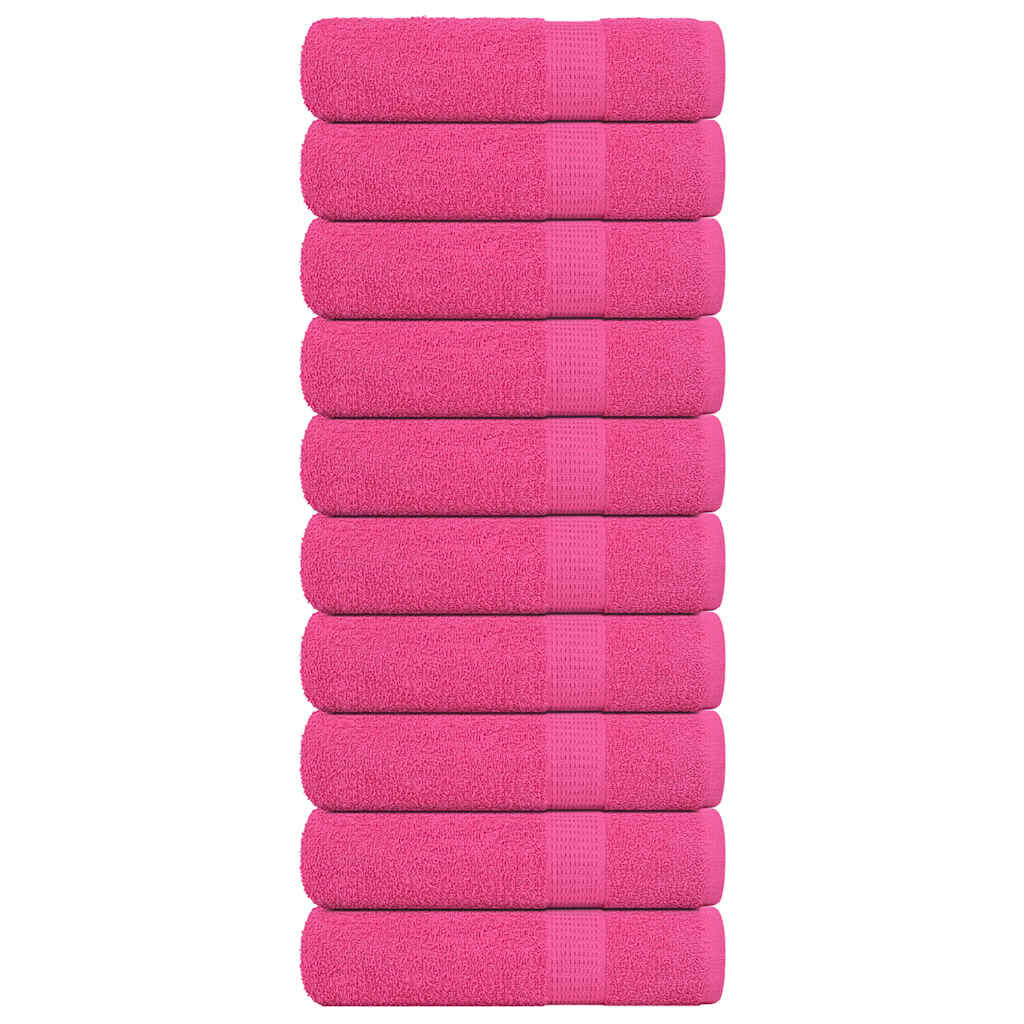 vidaXL Πετσέτες μπάνιου 10 Τεμ Ροζ 100x150 εκ. 360 γρ/μ² 100% Βαμβ.