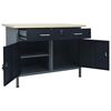 vidaXL Πάγκος Εργασίας Μαύρος 120 x 60 x 85 εκ. Ατσάλινος