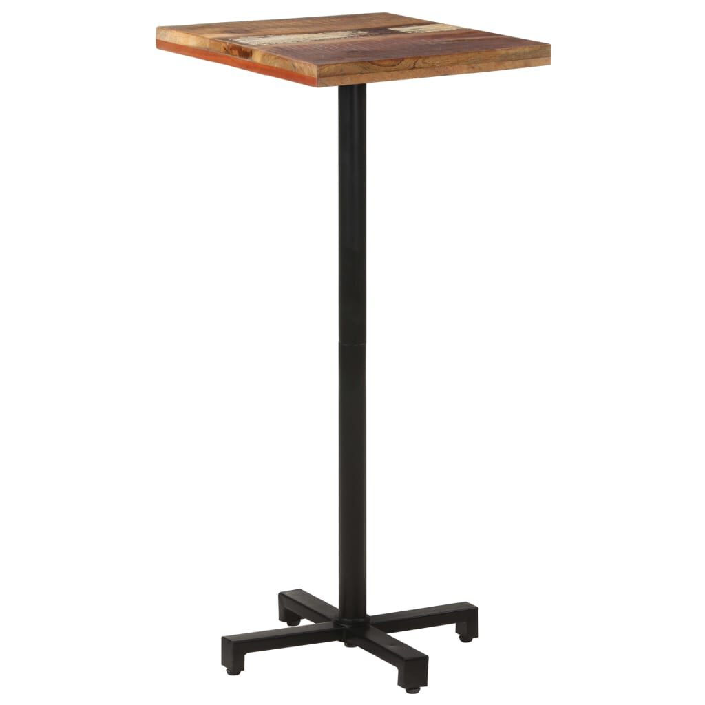 vidaXL Τραπέζι Bistro Τετράγωνο 50x50x110 εκ. Μασίφ Ανακυκλωμένο Ξύλο