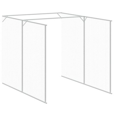 vidaXL Σπιτάκι Σκύλου με Αυλή Ανθρακί 165x1271x181 εκ. Γαλβαν. Χάλυβας