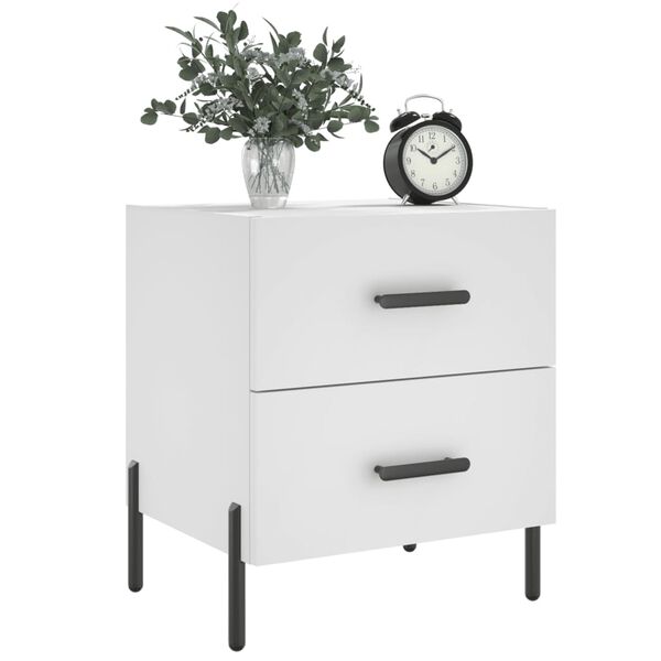 vidaXL Κομοδίνο Λευκό 40 x 35 x 47,5 εκ. από Επεξεργασμένο Ξύλο