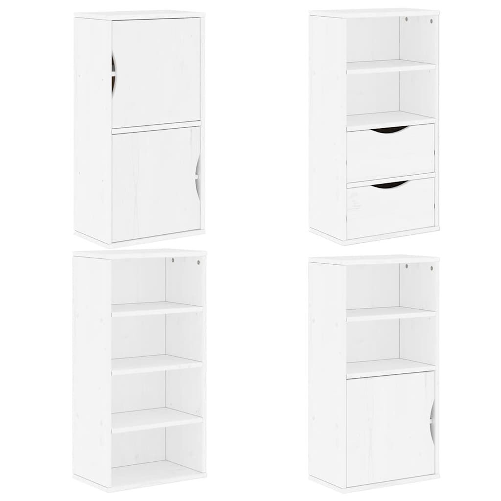 vidaXL Πλαϊνά ντουλάπια 4 τεμ. ODDA 40x24x79 εκ. από Μασίφ Ξύλο Πεύκου