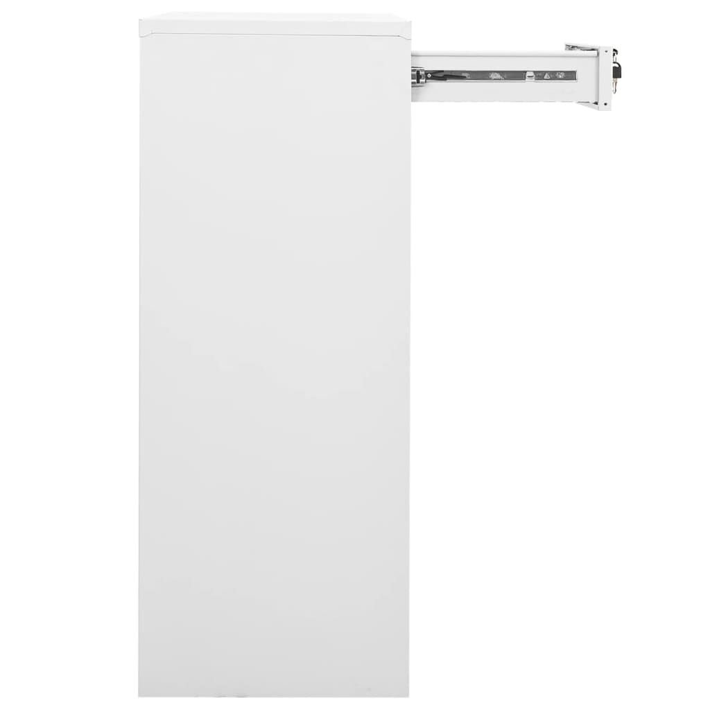 vidaXL Ντουλάπα Γραφείου Λευκή 90 x 40 x 102 εκ. Ατσάλινη