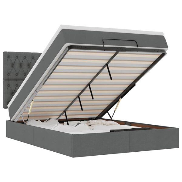 vidaXL &Omicron;&theta;&omega;&mu;&alpha;&nu;&iota;&kappa;ό &kappa;&rho;&epsilon;&beta;ά&tau;&iota; &mu;&epsilon; &sigma;&tau;&rho;ώ&mu;&alpha; & LEDs &Sigma;&kappa;&omicron;ύ&rho;&omicron; &gamma;&kappa;&rho;&iota; 140x190cm Ύ&phi;&alpha;&sigma;&mu;&alpha;