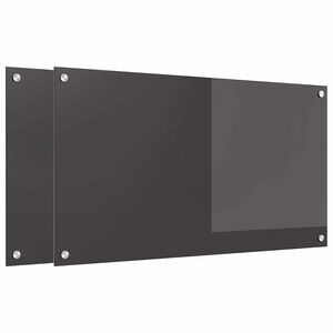 vidaXL Πίσω Πάνελ Κουζίνας 2 pcs Σκούρο Γκρι 90 x 50 cm