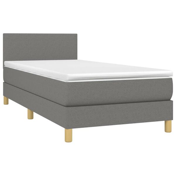 vidaXL &Kappa;&rho;&epsilon;&beta;ά&tau;&iota; Boxspring &mu;&epsilon; &Sigma;&tau;&rho;ώ&mu;&alpha; &Sigma;&kappa;&omicron;ύ&rho;&omicron; &Gamma;&kappa;&rho;&iota; 90x190 &epsilon;&kappa;. &Upsilon;&phi;&alpha;&sigma;&mu;ά&tau;&iota;&nu;&omicron;