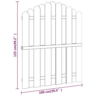 vidaXL Πόρτα Φράχτη 100 x 125 εκ. Εμποτισμένο Ξύλο Πεύκου