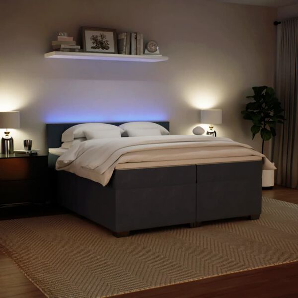 vidaXL &Kappa;&rho;&epsilon;&beta;ά&tau;&iota; Boxspring &mu;&epsilon; &Sigma;&tau;&rho;ώ&mu;&alpha; &Sigma;&kappa;&omicron;ύ&rho;&omicron; &Gamma;&kappa;&rho;&iota; 200x200 &epsilon;&kappa;. &Beta;&epsilon;&lambda;&omicron;ύ&delta;&iota;&nu;&omicron;