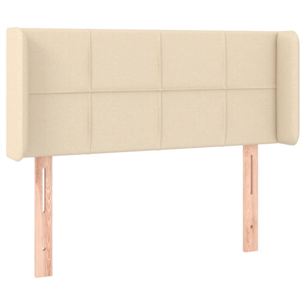 vidaXL Κεφαλάρι με Πτερύγια Κρεμ 93x16x78/88 εκ. Υφασμάτινο