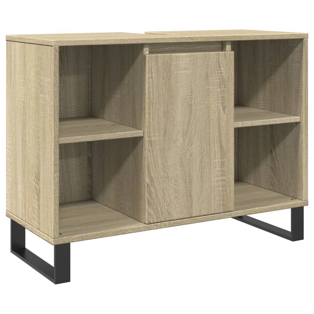 vidaXL Ντουλάπι Μπάνιου Sonoma Δρυς 80 x 33 x 60 εκ. από Επεξεργ. Ξύλο