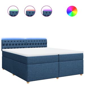 vidaXL &Kappa;&rho;&epsilon;&beta;ά&tau;&iota; Boxspring &mu;&epsilon; &Sigma;&tau;&rho;ώ&mu;&alpha; &Mu;&pi;&lambda;&epsilon; 200x200 &epsilon;&kappa;. &Upsilon;&phi;&alpha;&sigma;&mu;ά&tau;&iota;&nu;&omicron;