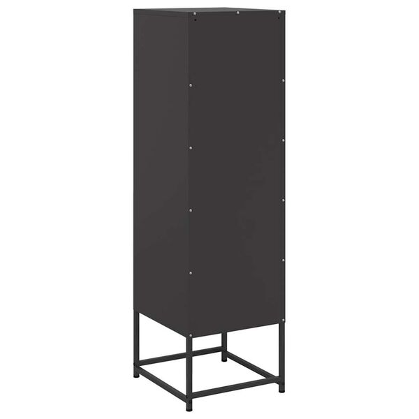 vidaXL Μπουφές Μαύρος 36x39x123 εκ. από Ατσάλι