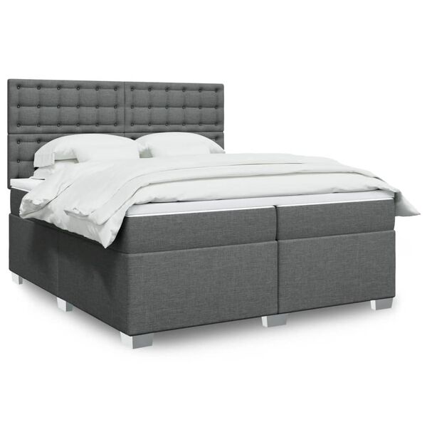 vidaXL &Kappa;&rho;&epsilon;&beta;ά&tau;&iota; Boxspring &mu;&epsilon; &Sigma;&tau;&rho;ώ&mu;&alpha; &Sigma;&kappa;&omicron;ύ&rho;&omicron; &Gamma;&kappa;&rho;&iota; 200x200 &epsilon;&kappa;. &Upsilon;&phi;&alpha;&sigma;&mu;ά&tau;&iota;&nu;&omicron;