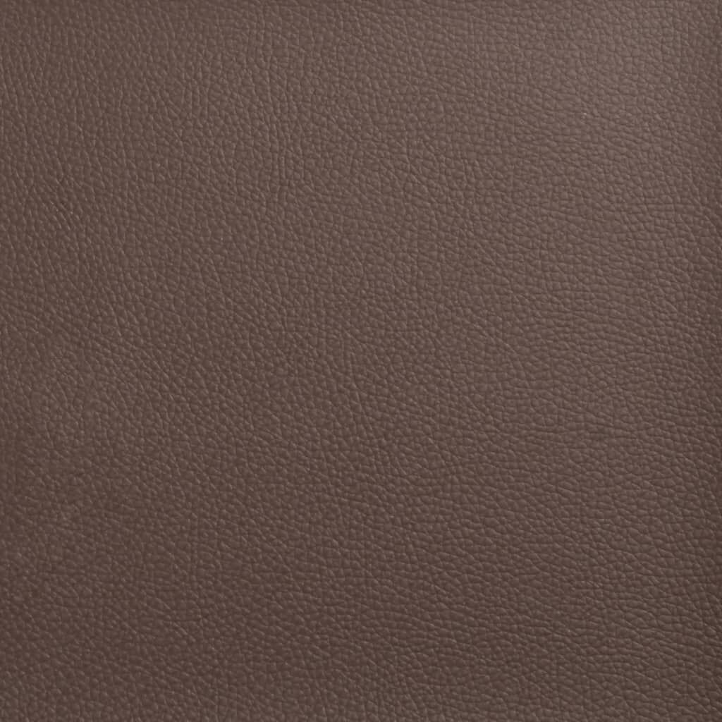 vidaXL Κρεβάτι Στρώμα Καφέ 140x190εκ. από Συνθετικό Δέρμα