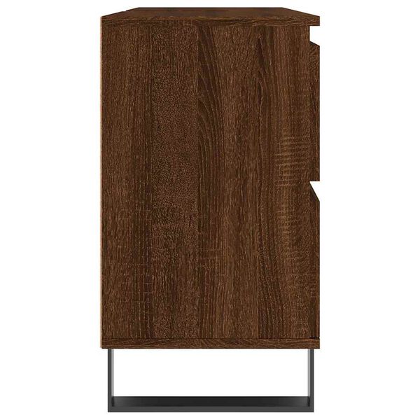 vidaXL Ντουλάπι Μπάνιου Καφέ Δρυς 80 x 33 x 60 εκ. Επεξεργασμένο Ξύλο