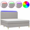 vidaXL &Kappa;&rho;&epsilon;&beta;ά&tau;&iota; Boxspring &mu;&epsilon; &Sigma;&tau;&rho;ώ&mu;&alpha; & LED &Alpha;&nu;.&Gamma;&kappa;&rho;&iota; 180x200&epsilon;&kappa;. &Upsilon;&phi;&alpha;&sigma;&mu;ά&tau;&iota;&nu;&omicron;