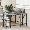 vidaXL Γραφείο Γκρι Sonoma 139x139x75 εκ. από Επεξεργασμένο Ξύλο