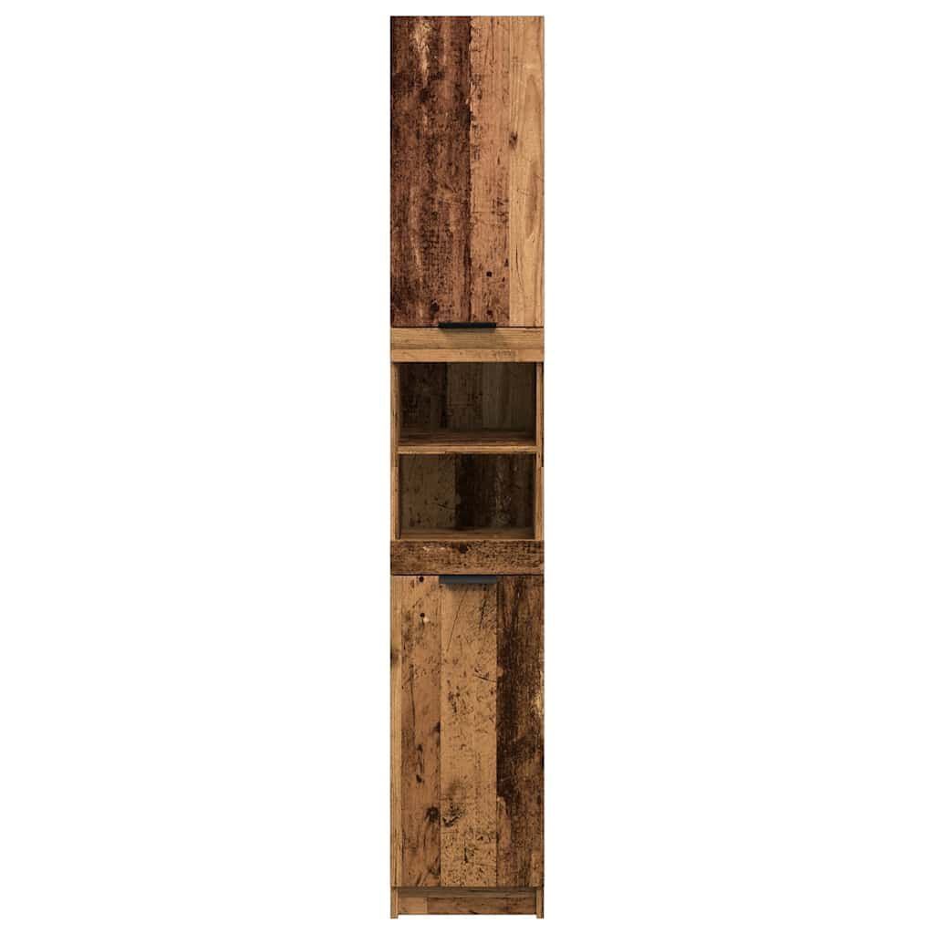 vidaXL Ντουλάπι μπάνιου Παλιό ξύλο 32x34x188,5 cm Κατασκευασμένο ξύλο