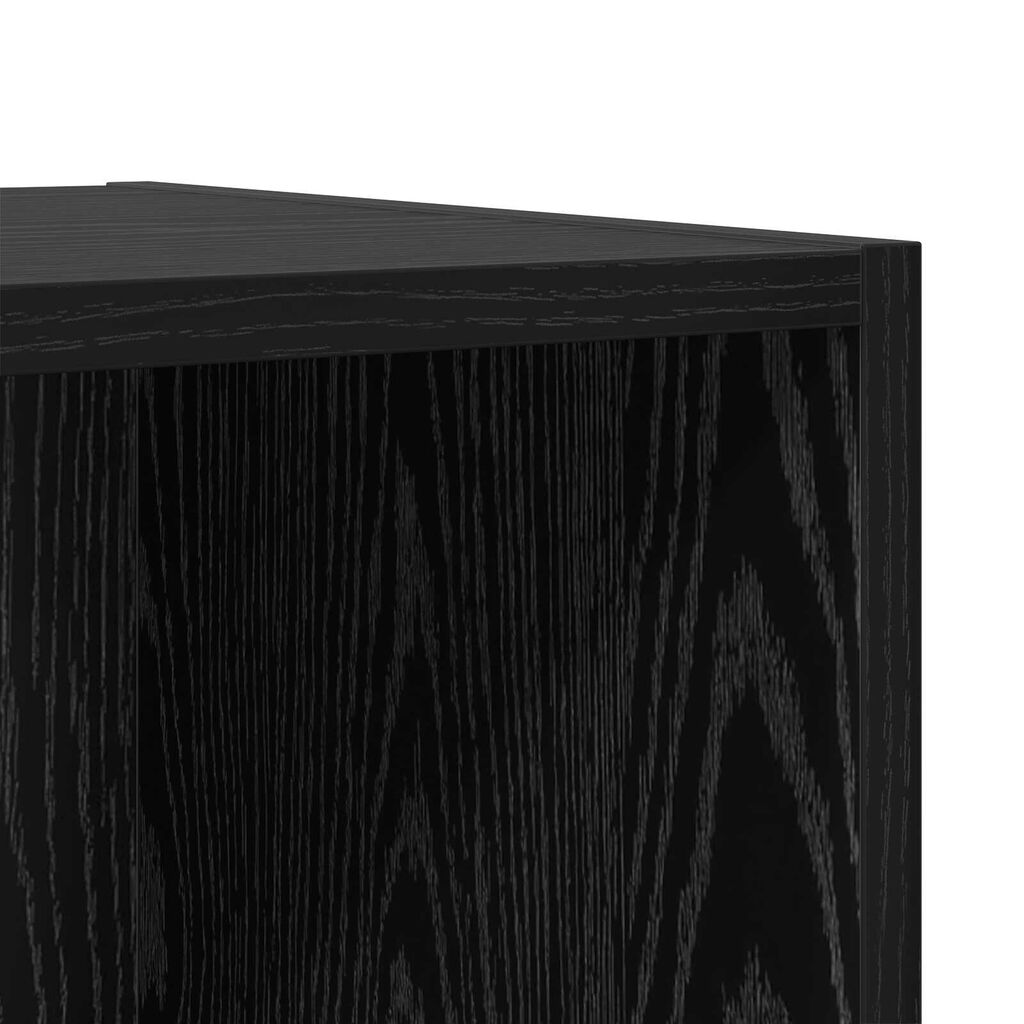 vidaXL Τηλεοπτική Κάβα Τοίχου με ράφι 4 pcs Μαύρη δρυς 37 x 37 x 72 εκ