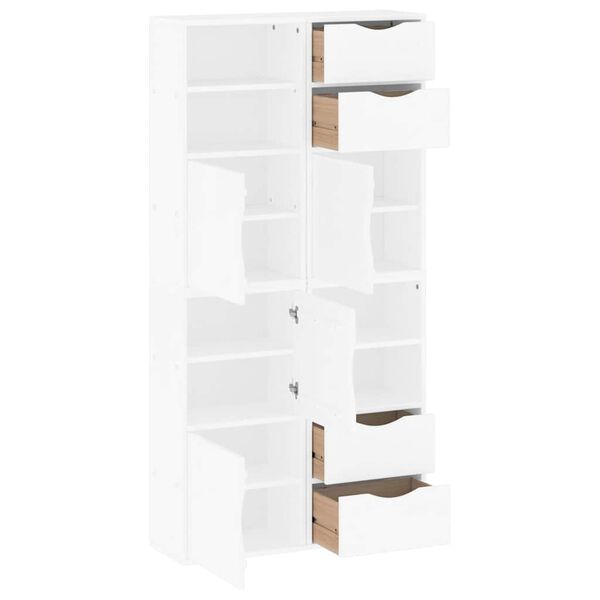 vidaXL Πλαϊνά ντουλάπια 4 τεμ. ODDA 40x24x79 εκ. από Μασίφ Ξύλο Πεύκου