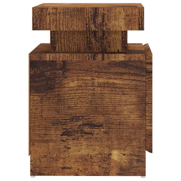 vidaXL Κομοδίνο Καπνιστή Δρυς 45 x 35 x 52 εκ. από Επεξεργασμένο Ξύλο