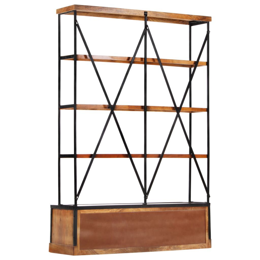 vidaXL Βιβλιοθήκη με 4 Επίπεδα/6 Συρτάρια 122x36x181 εκ. Ξύλο Μάνγκο