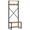 vidaXL Ράφι για ρούχα 80x40x190 cm Στερεό ακατέργαστο ξύλο Mango