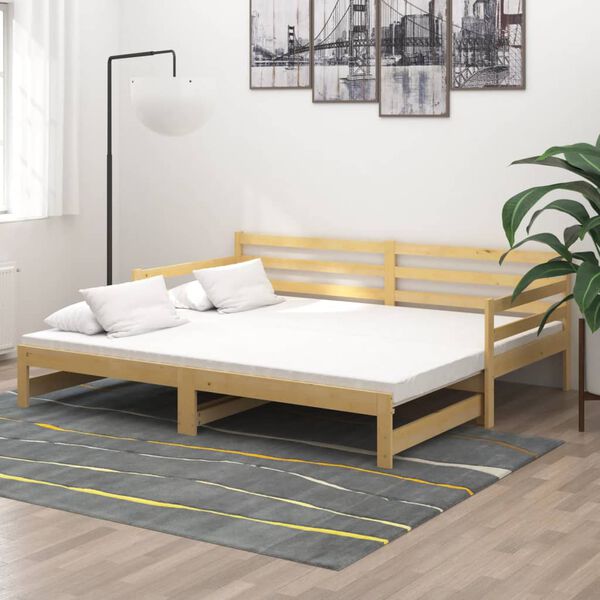 vidaXL Καναπές Κρεβάτι 2 x (90 x 200) εκ. από Μασίφ Ξύλο Πεύκου