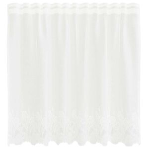 vidaXL Κουρτίνα Δαντέλας με κουρτίνες Λευκό 100 x 150 cm Πολυεστέρας